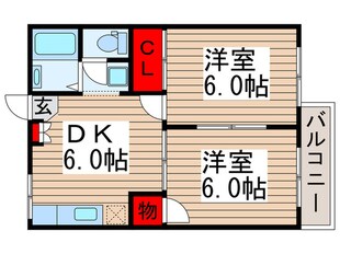 フォーブル道野辺Ｂの物件間取画像